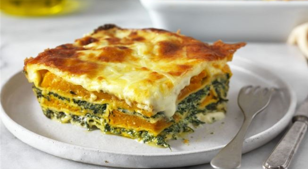 Roast Pumpkin, Spinach & Ricotta Lasagne